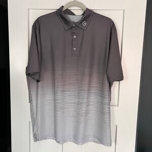 GEAR UP Golf Polo Shirt Mens size Large Gray tones performance stretch